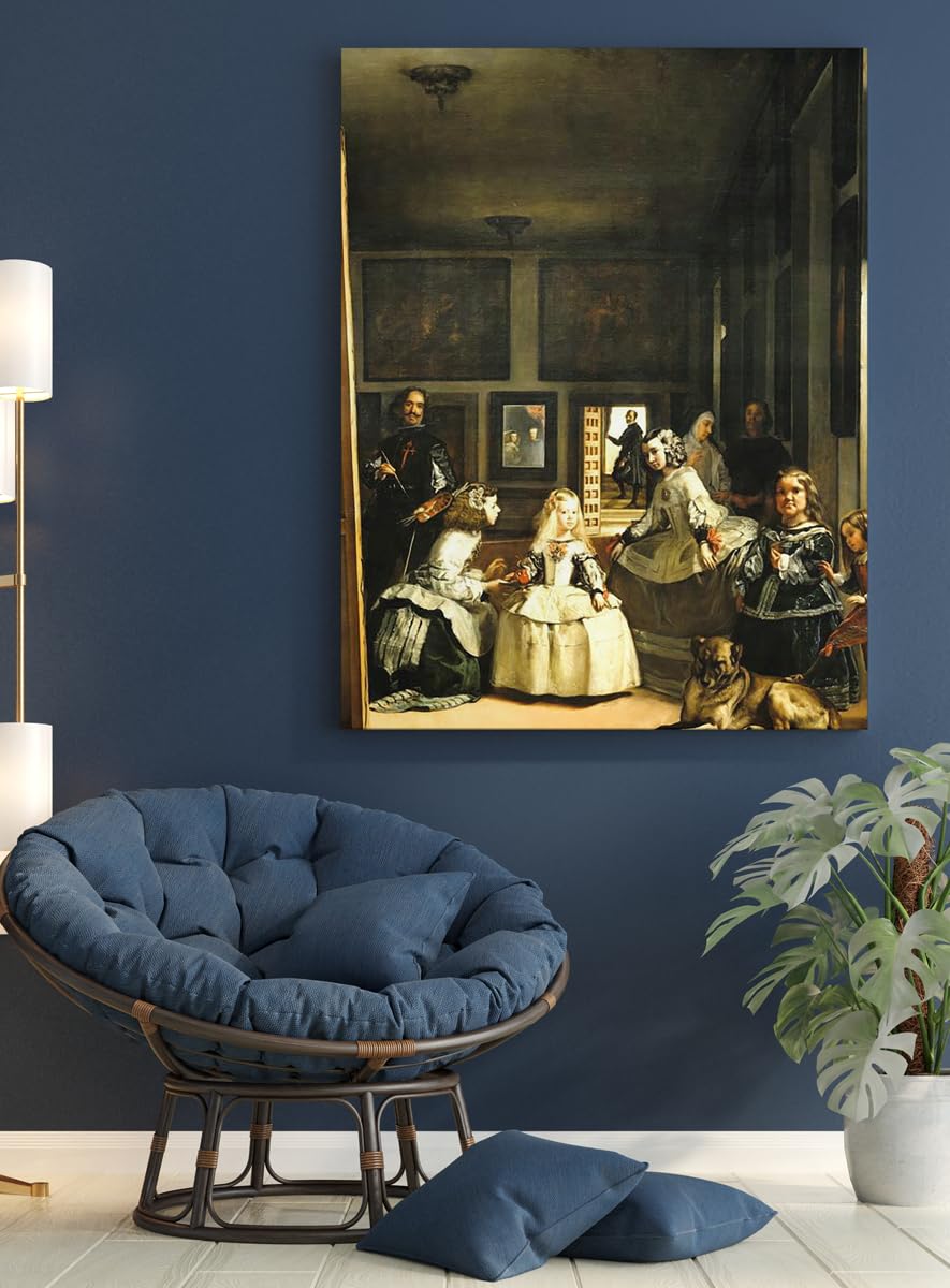 Las Meninas | Diego Velázquez | Barroco | Cuadro Canvas Wall Art | Impresión Giclée lienzo algodón puro | Bastidor 3cm | 55x75cm