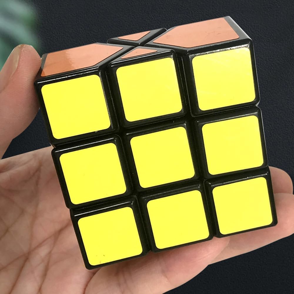 Black Grid Skewb Cube, Abnormity 1x3x3 Speed Cube, Educational Puzzle Cube Toys, Brain Teaser