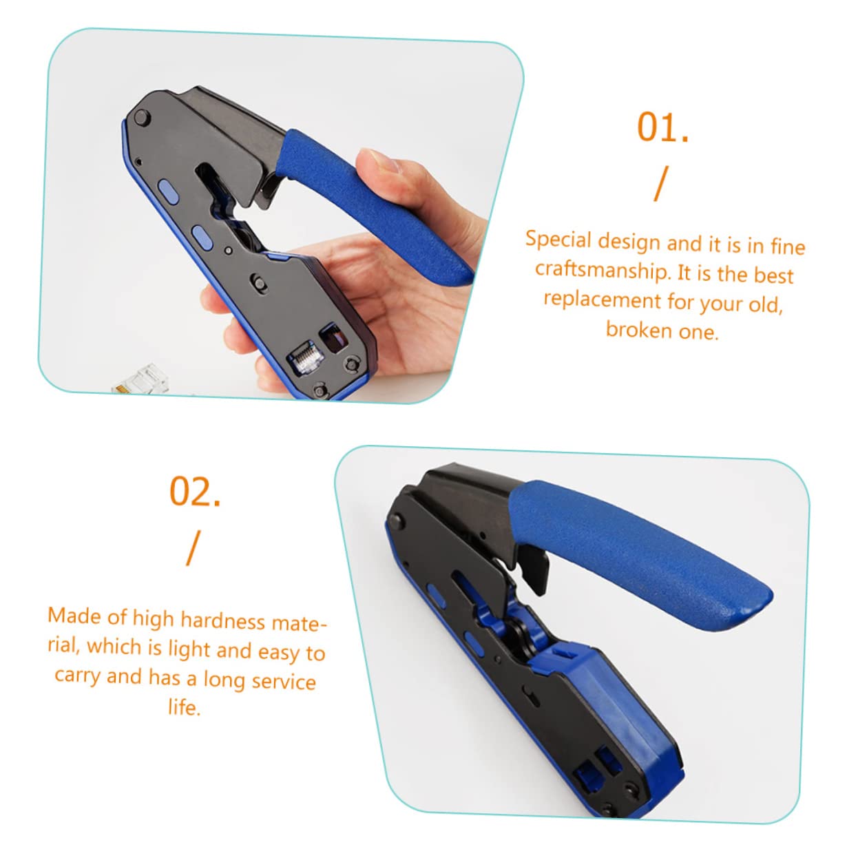 Alicates Crimpadores y Peladores De Cables Eléctricos Para Cata Cate Herramienta Ergonomía Antideslizante Con Corte y Función De Crimpado