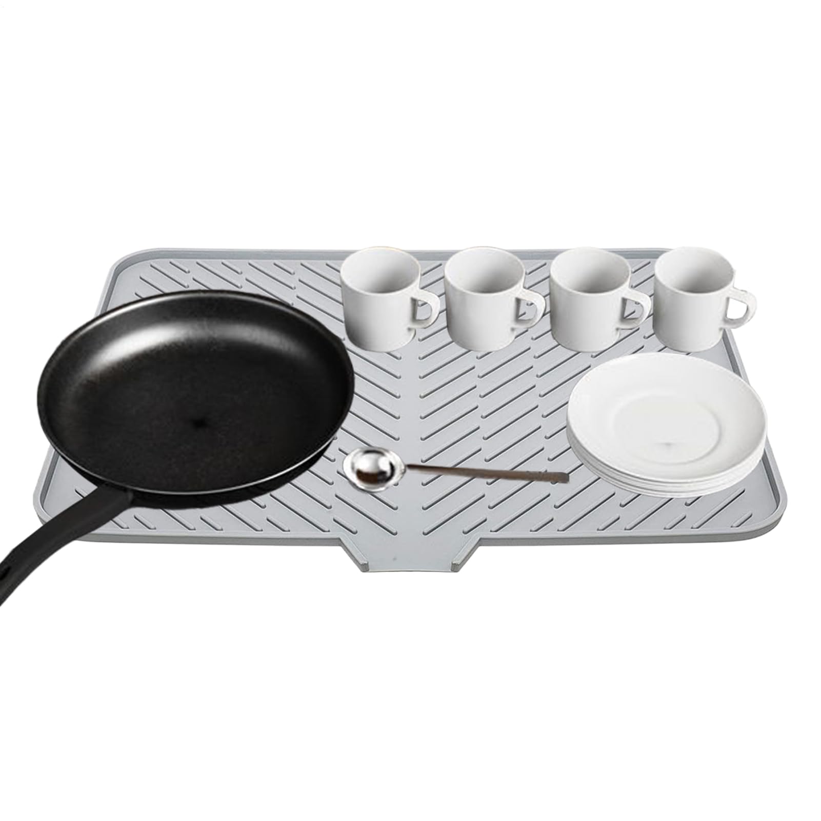 Tapete de secado de silicona antiderrames para solucionar las encimeras mojadas en la cocina