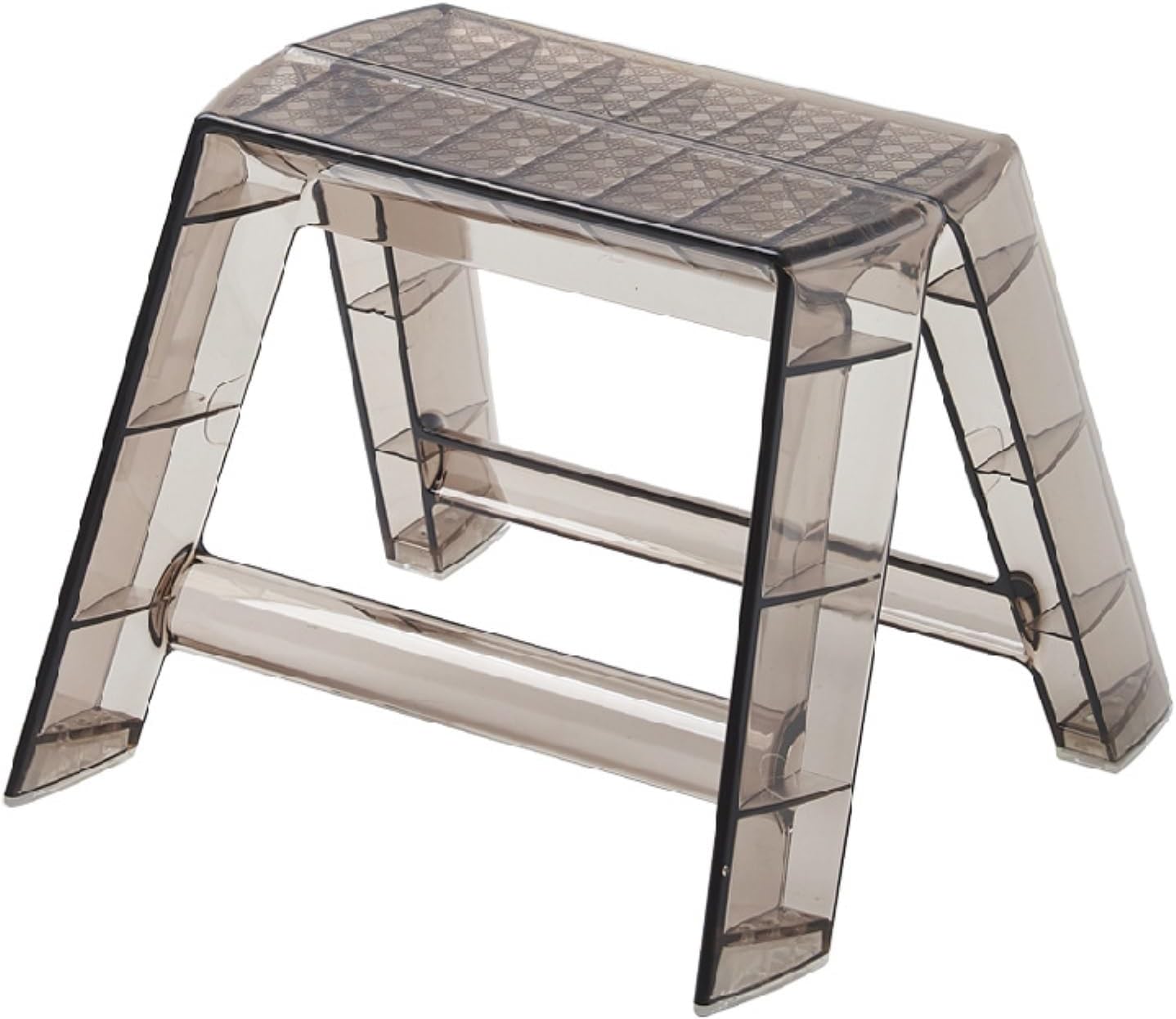 Step Ladder Transparent Acrylic Folding Step Stool Stackable Ladder Small Chair for Outdoor Library Kitchen and Living Room 39 * 39 * 30cm stepstool(Clear)