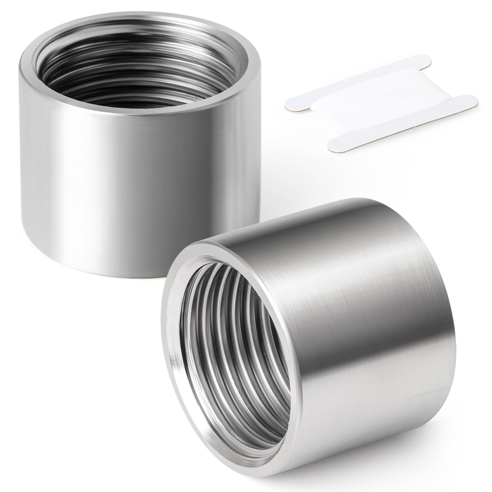 TAISHER 2PCS 304 Stainless Steel Cast Pipe Fitting, Coupling, 1-1/4" x 1-1/4" NPT Female Threaded
