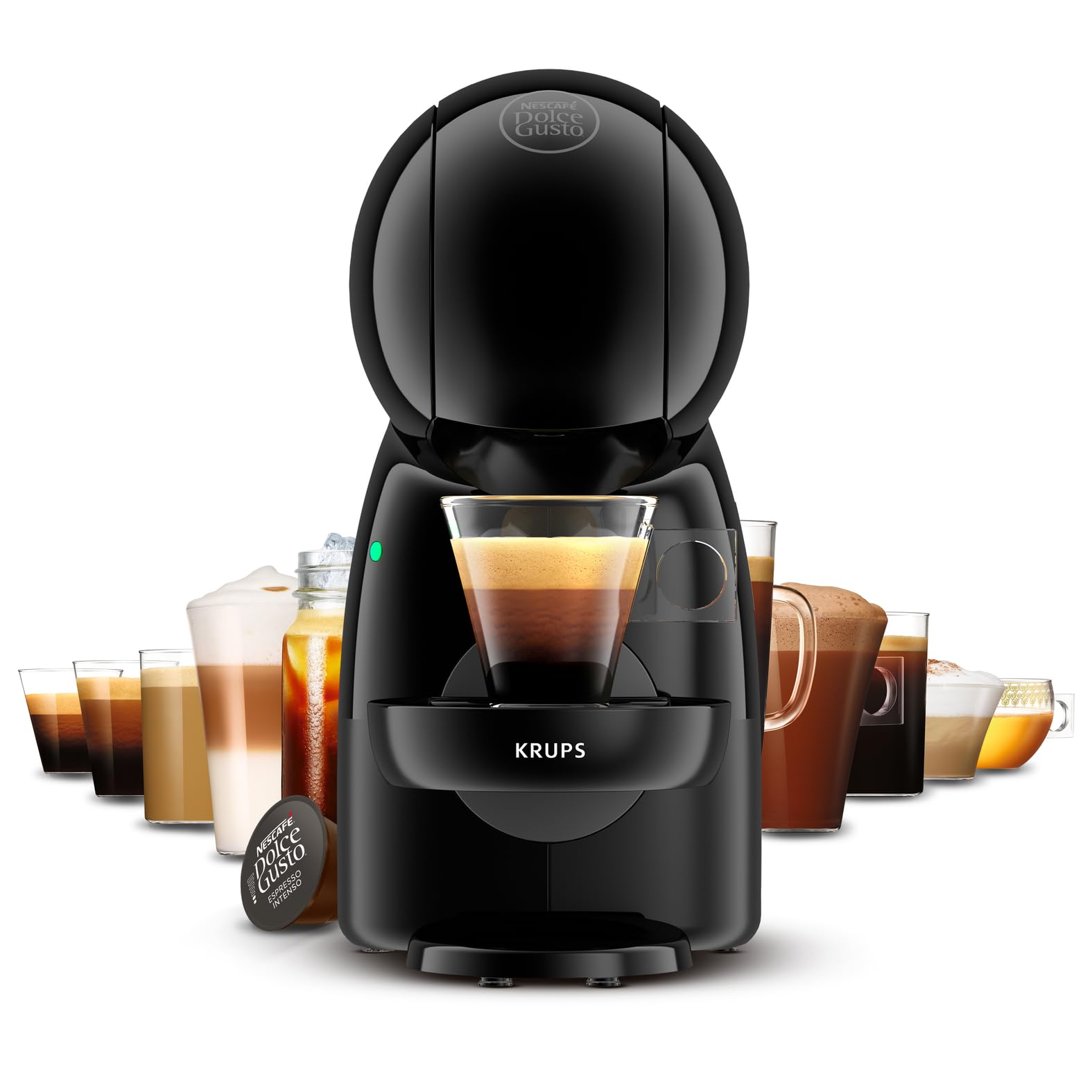 NESCAFÉ Dolce Gusto Piccolo XS by KRUPS Kaffeekapselmaschine 15 Bar 0,8l Wassertank anthrazit KP1A3B