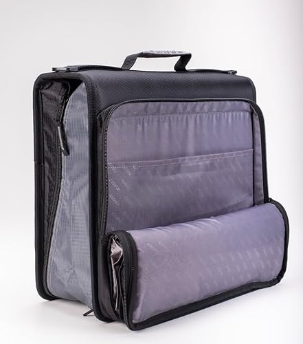 Miniatura 10 de Case-it Carpeta doble 2.0 con cremallera 2 en 1, se convierte en una mochila, dos anillos en D de 2 pulgadas, capacidad de 800 hojas, carpeta de