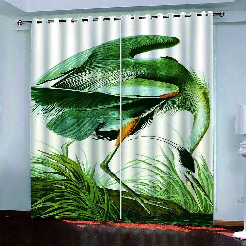 Rideau occultant anti bruit et chaleur pour chambre enfant flamant vert 200x160