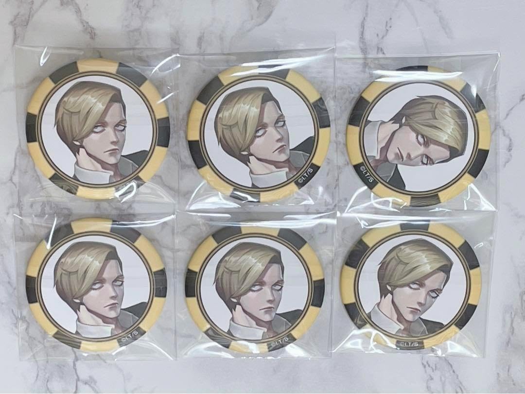 ジャンケットバンク 獅子神敬一 缶バッジ 獅子神敬一②5点 白黒 缶バッジ