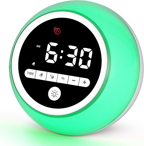 BUTTING Reloj despertador para niños, Ok to Wake Clock con luces nocturnas, temporizador de siesta, reloj de entrenamiento del sueño para niños BUTTING Reloj despertador para niños, Ok to Wake Clock con luces nocturnas, temporizador de siesta, reloj de entrenamiento del sueño para niños