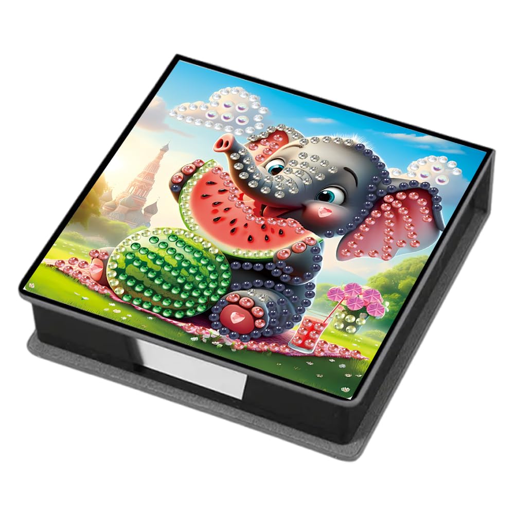 Fiorky Diamond Painting Accessories, Leather 5D Diamond Painting Kit Note Box with 160 Sheets Diamond Art Notebook Box for Home Office School Supplies Holiday Gifts for Adults Kids