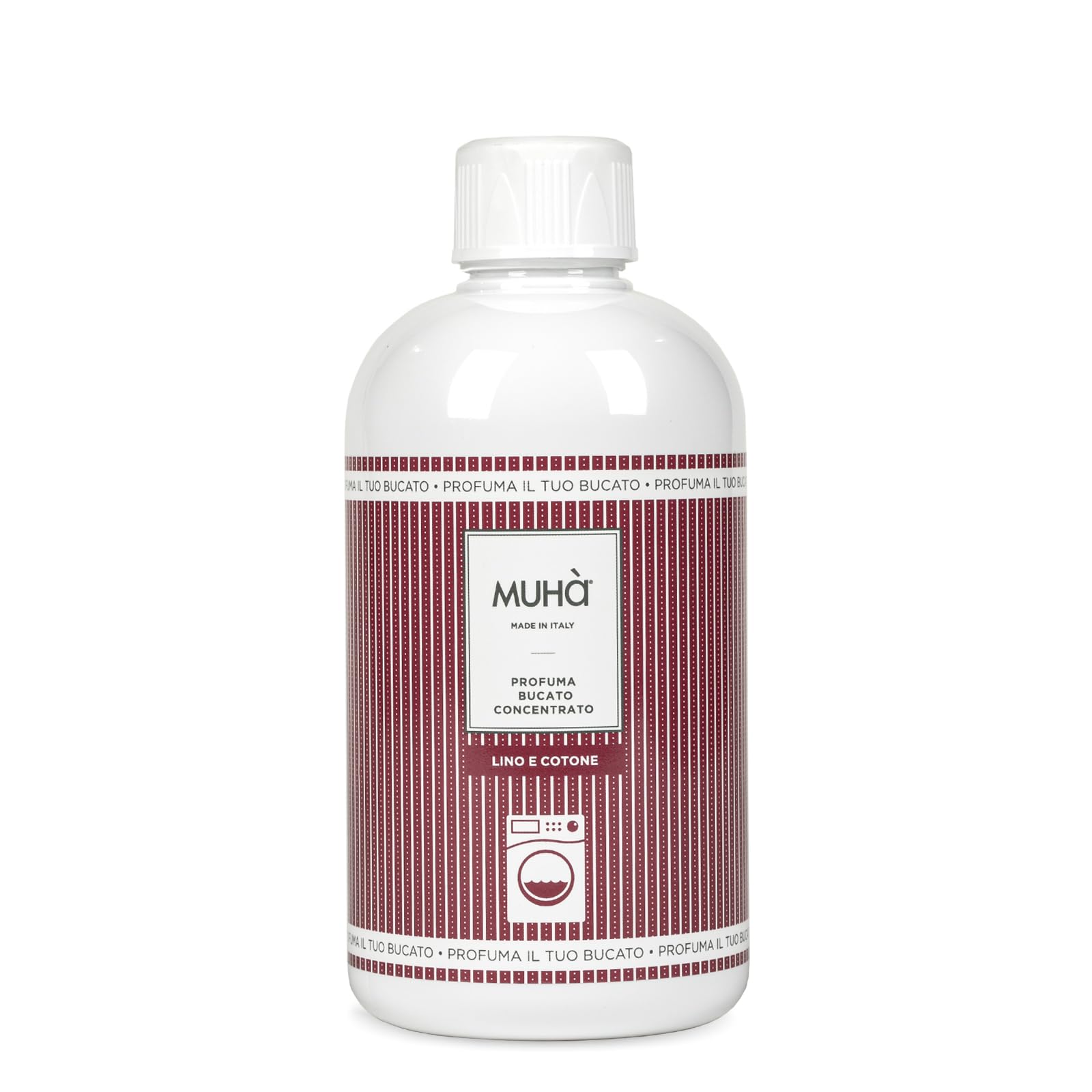 MUHA' | Perfumador Ropa Lavadora Concentrado, Fragancia Lino e Cotone, Ideal para lavadora o lavado a mano, Fragancia de larga duración, Formato de 400 ml