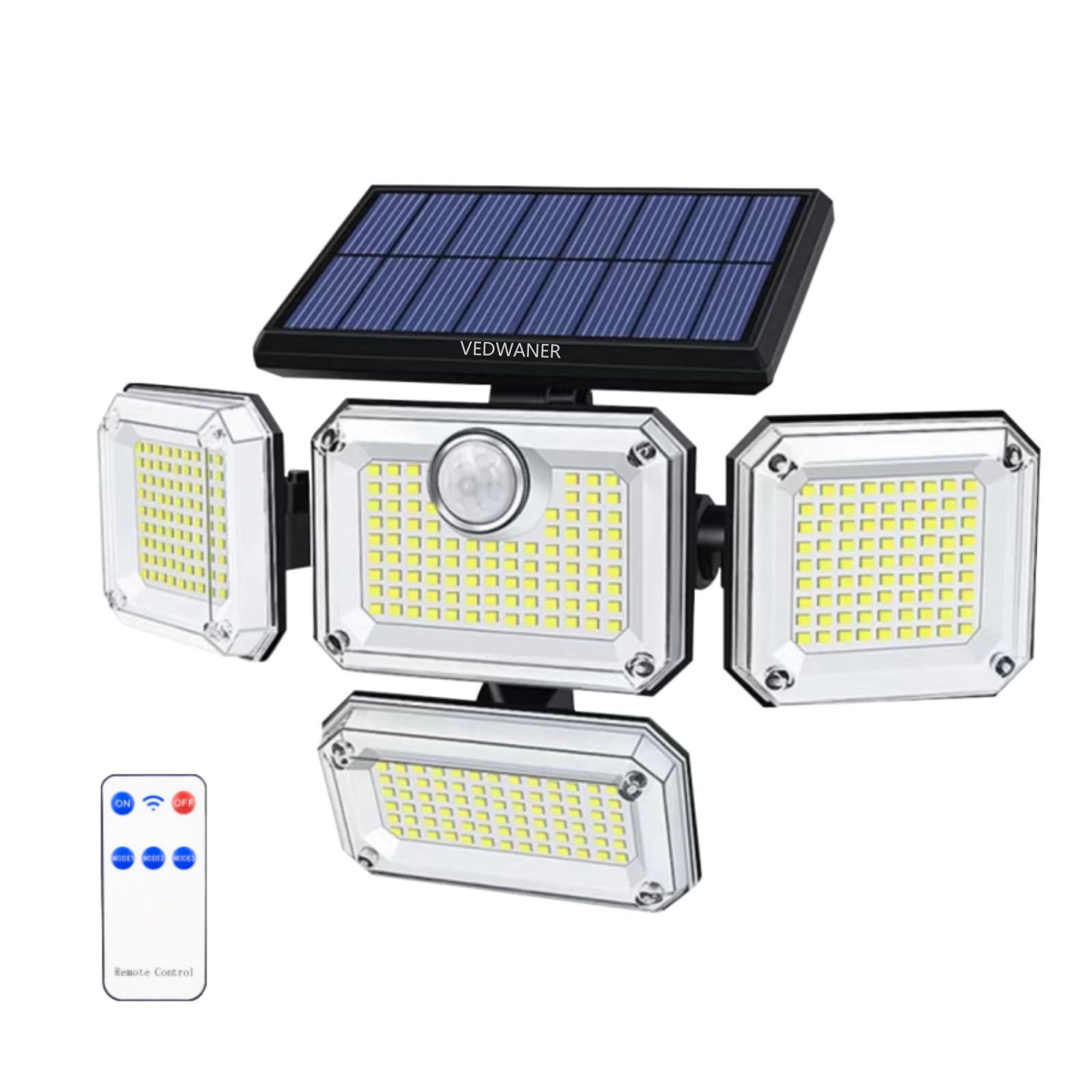 Solar Lights Outdoor, 333 LED 3300LM Motion Sensor Lights with