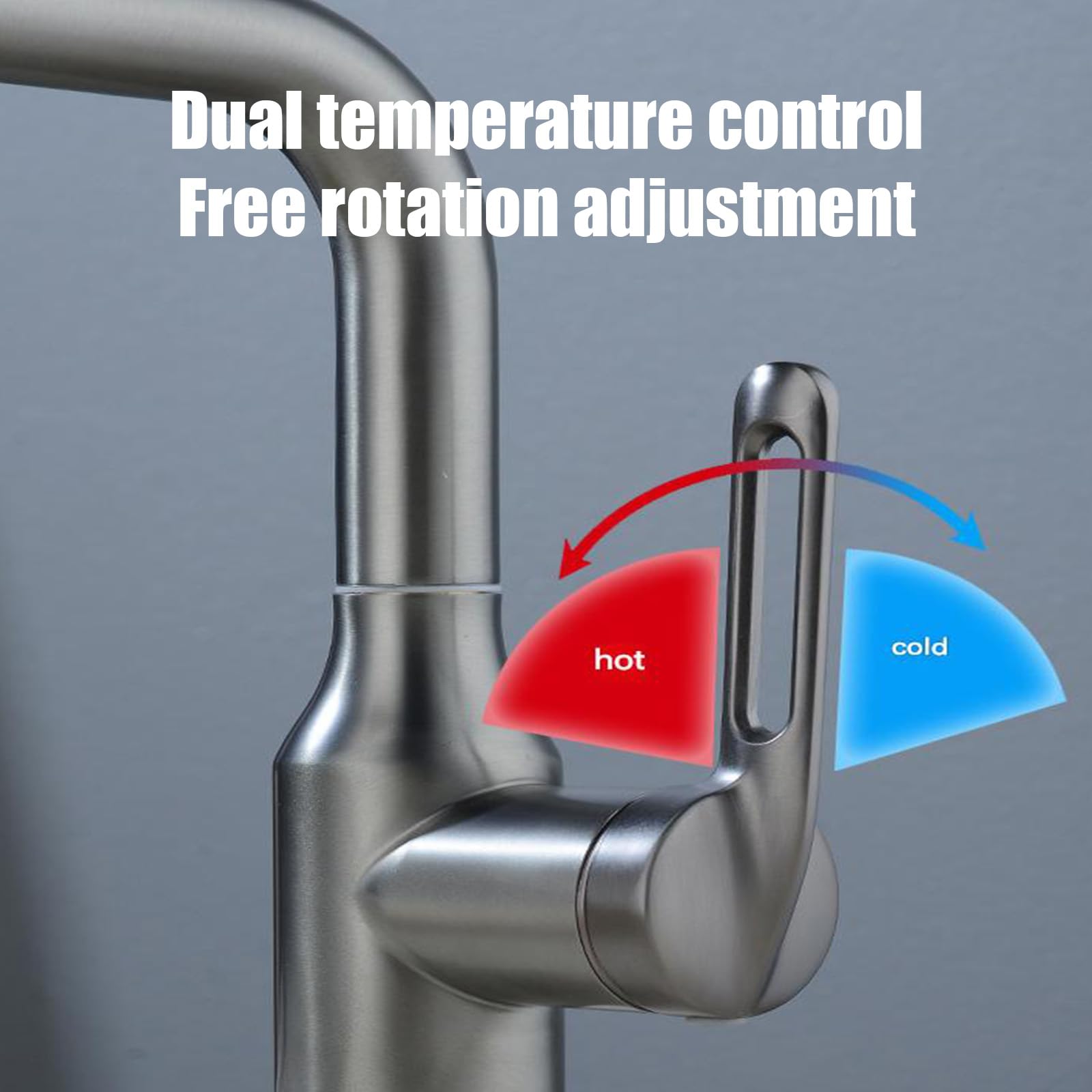 Regolatore del flusso dell'acqua, prolunga del rubinetto, metallo, movimento della cerniera a 360 gradi, installazione rapida, ugello per lavandino, risparmio acqua, braccio regolabile per