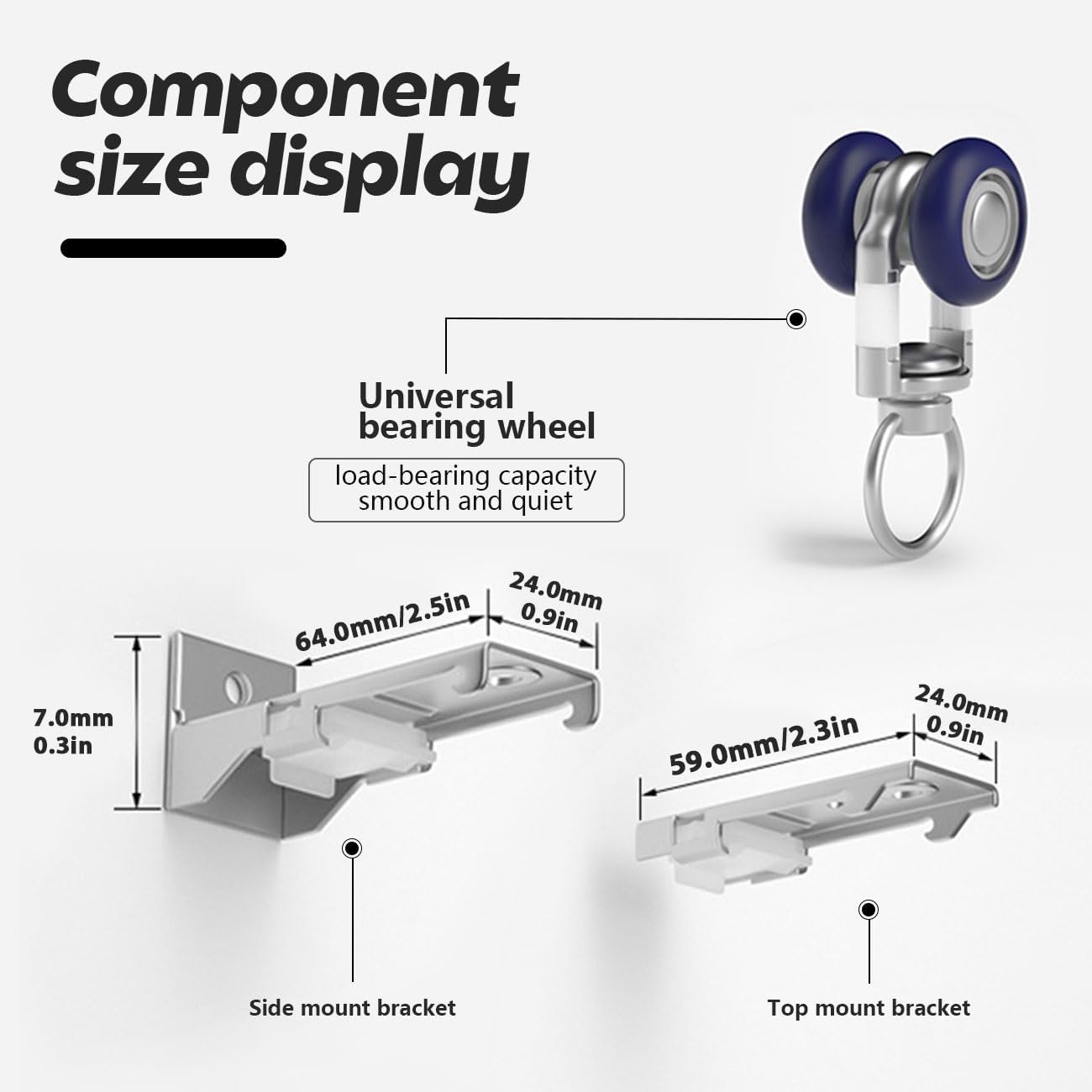 Heavy-Duty Ceiling Curtain Track with Mute Rollers, Room Dividers & Curtain Rods for Living Room, RV, Bunk Bed & Bay Windows - 150cm/4.3ft, Champagne Color