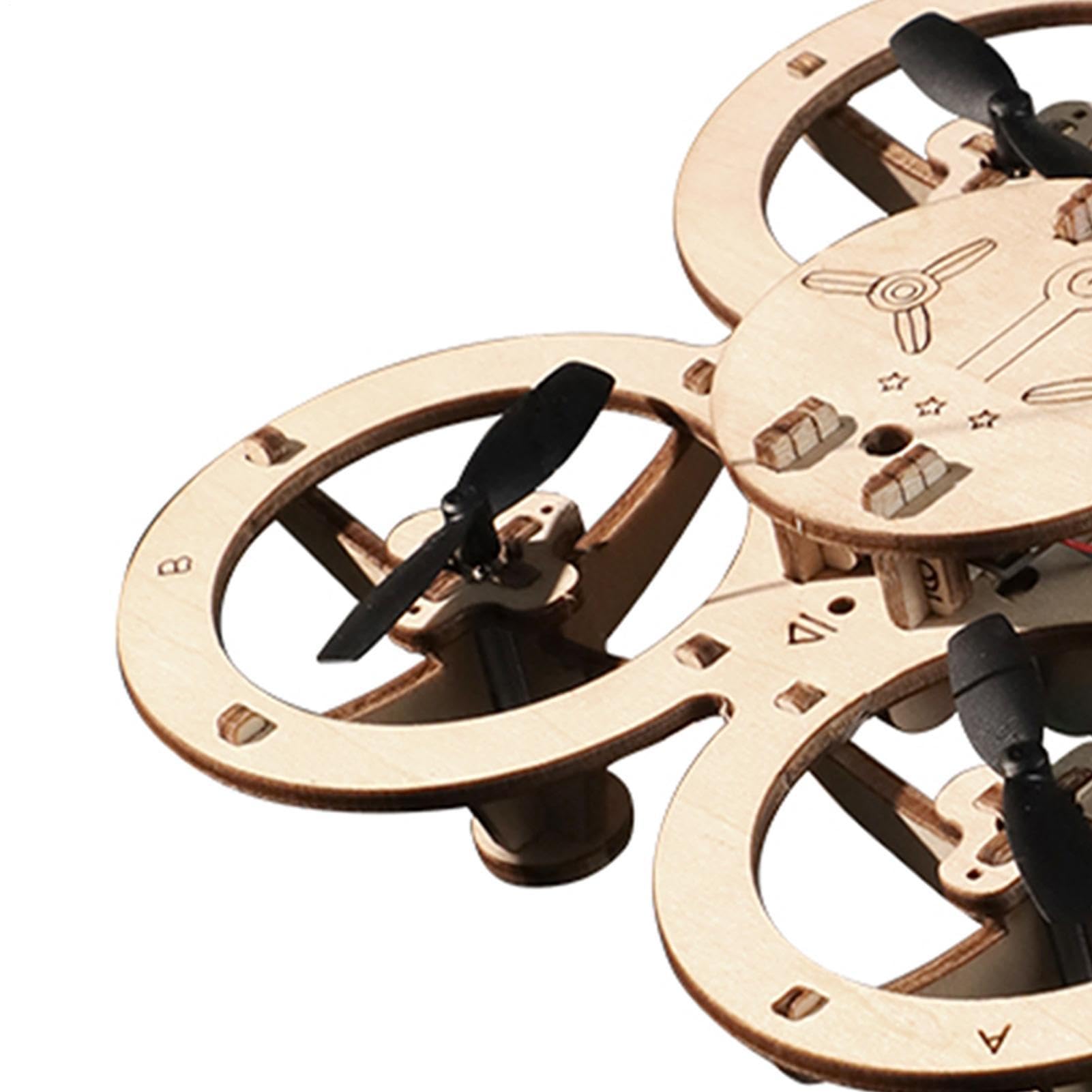 Kit Di Montaggio Drone In Legno Giocattolo Volante Telecomandato Educativo | Kit Drone Artigianale Per Bambini Regalo Compleanno Attività Casa Interni Vacanze Scuola Casa Giochi