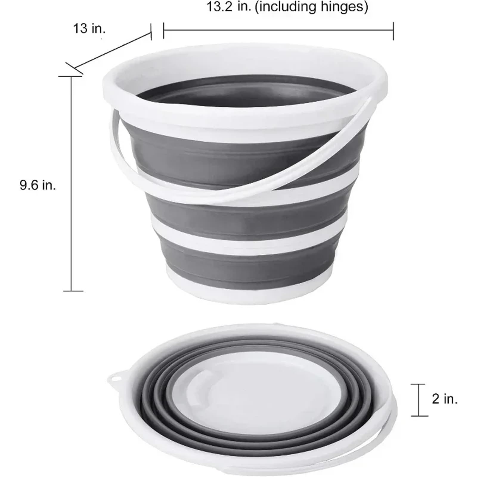 Secchio Pieghevole Secchio pieghevole for bagno, in silicone, for autolavaggio, for esterni, for pesca, cucina, campeggio