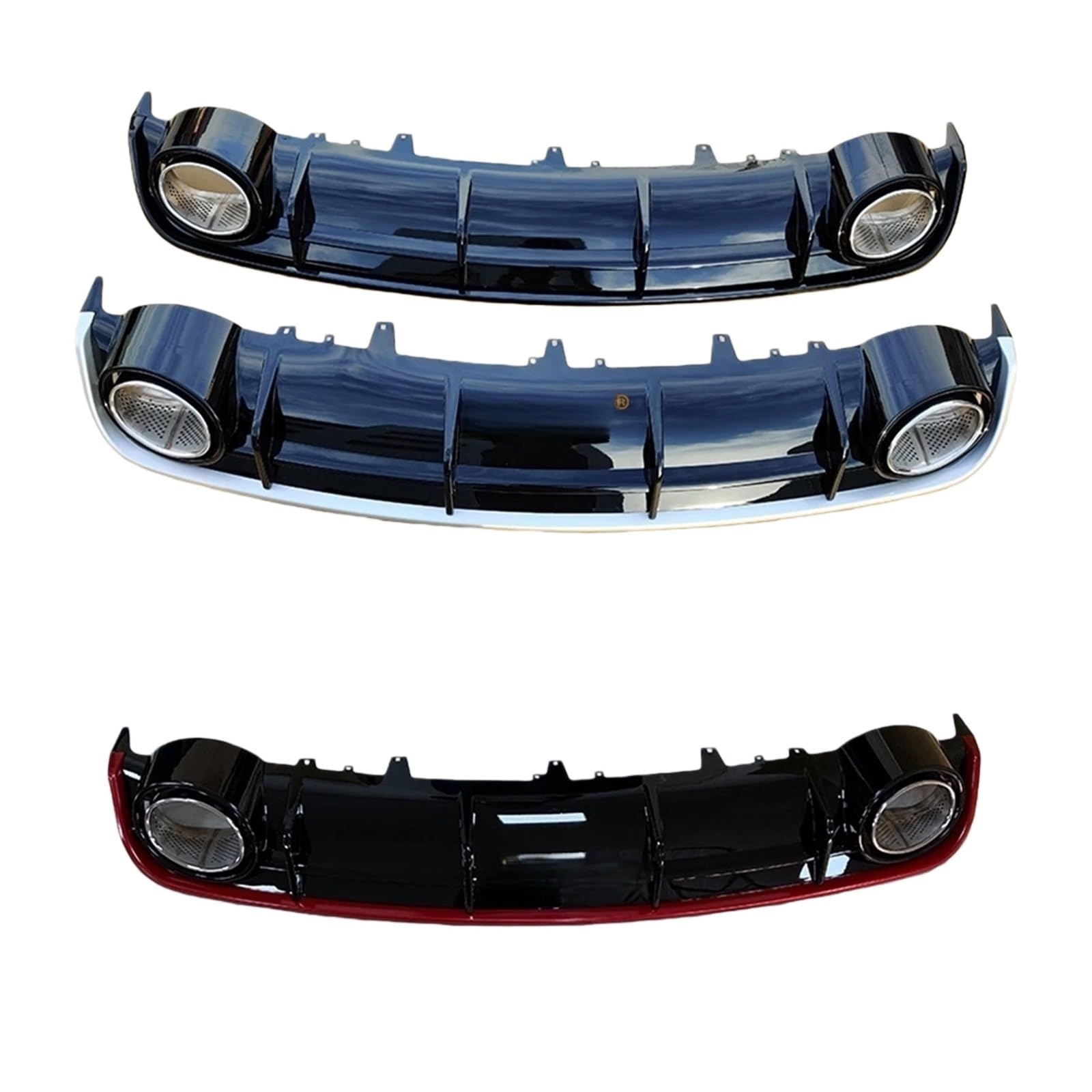 Protector de alerón difusor de parachoques trasero compatible con Audi A6 S-line S6 Hatchback Avant Touring 2015-2018 RS6(Style 2)