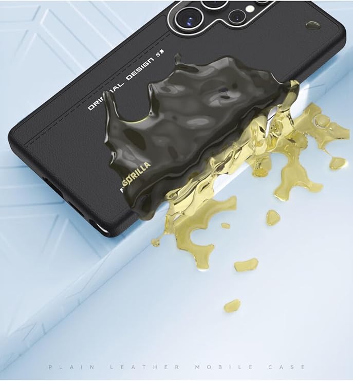 Blueo Galaxy S25 Ultra Uyumlu Premium Leather Gri Deri Telefon Kılıfı