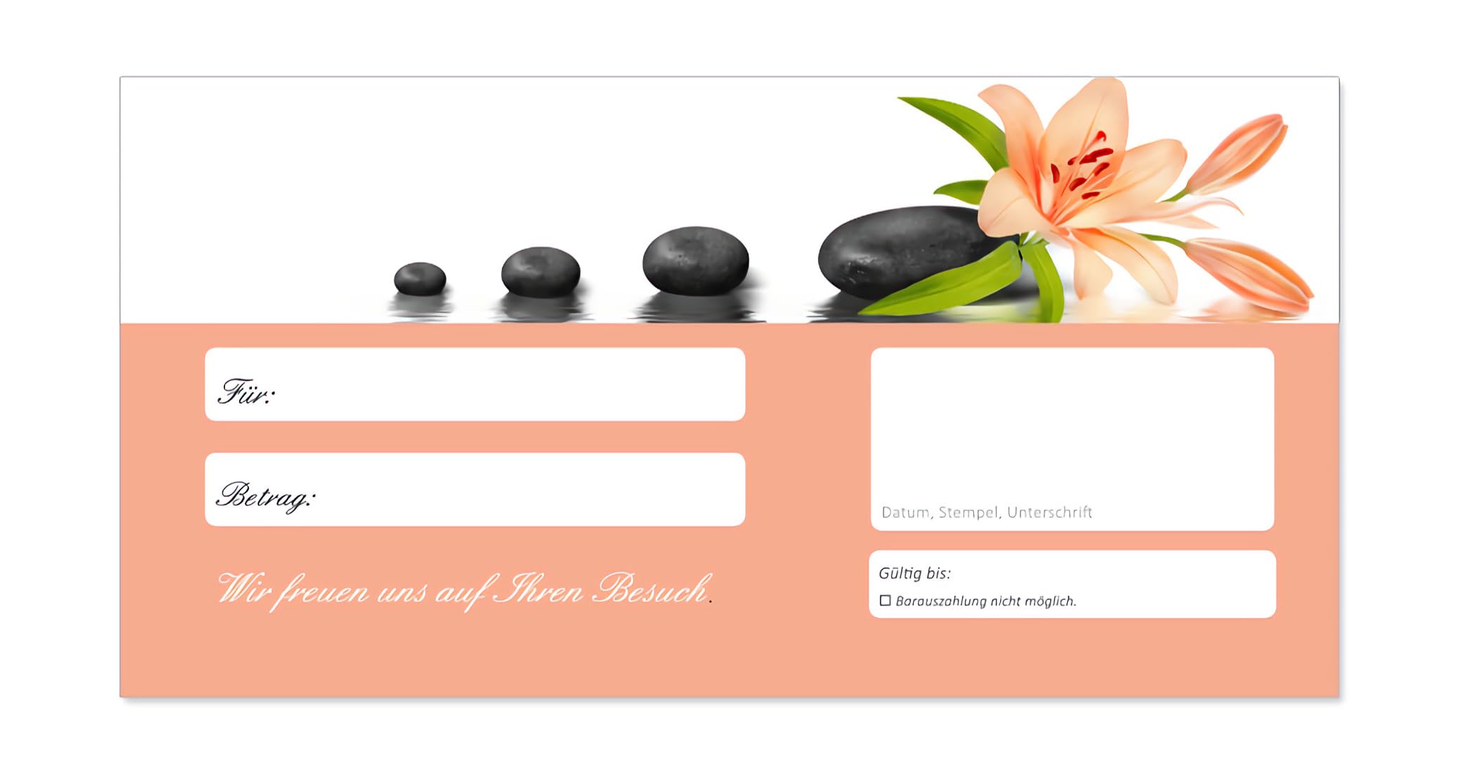 Geschenkgutscheine (Wellness-616) - Gutscheinkarten Gutscheine für Bereiche Wellness, Erholung, Entspannung oder Kosmetik und Reisen (200)