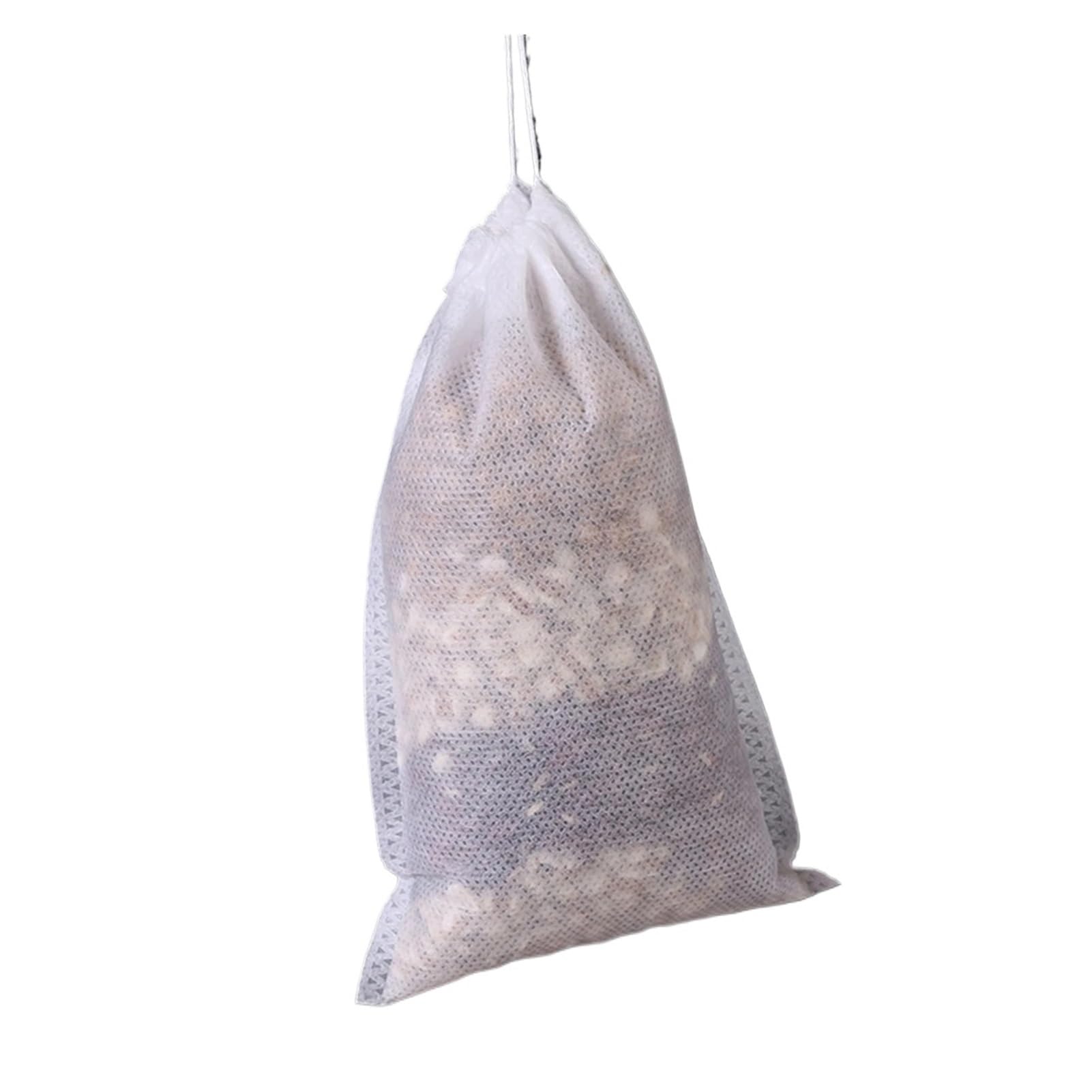 Tkanina filtrująca 100 biodegradowalnych torebek na herbatę, jednorazowe duże torebki na herbatę do zaparzania herbaty z filtrem Heal Seal i sznurkiem. (100 sztuk-20 x 30 cm)