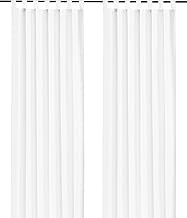 heimtexland Decorative Curtain with Loops and Ruffle Tape Plain Opaque but Translucent, Natural Matt, with Beautiful Light Fall, Oeko Tex, Type 117