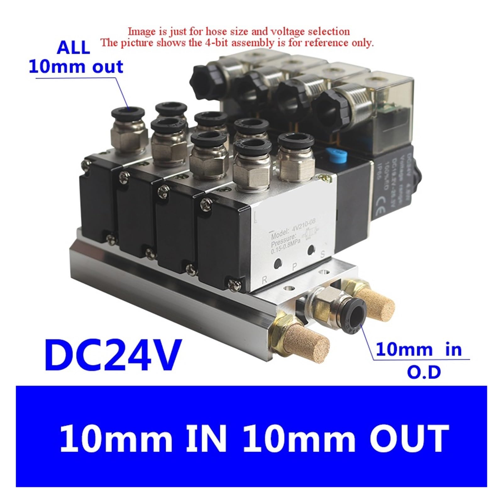 Válvula neumática de colector 4v210-08, Grupo de electroválvulas 5/2, Isla de válvulas, válvula inversora de Cilindro, Distribuidor neumático(3 Combinations)