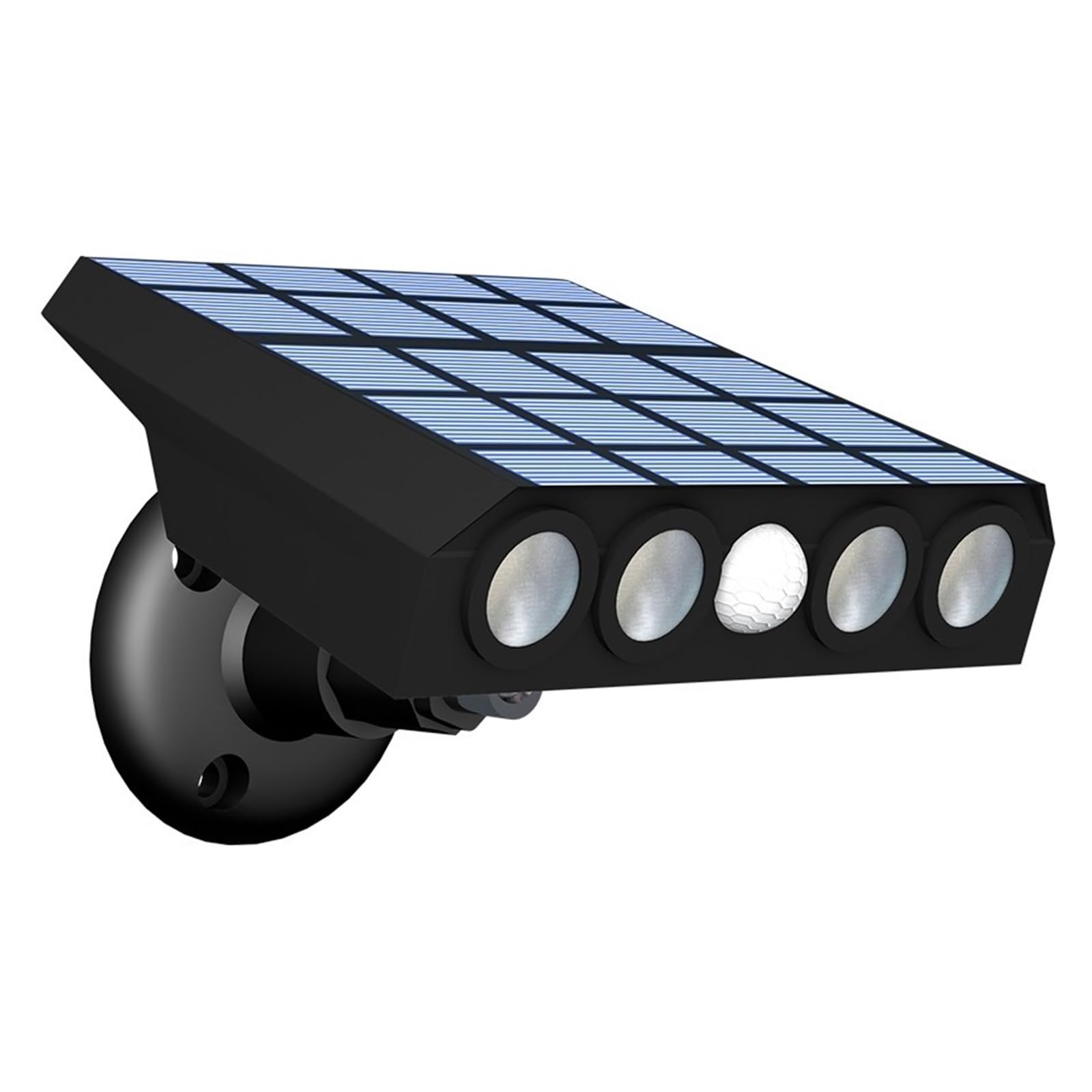 Solar Wandleuchte 30W, Bewegungsmelder mit 3 Modi, IP65 Wasserdicht, Reflektor für Garten & Terrasse, Kabellos, Kaltweiß, Einfache Montage, Langlebig