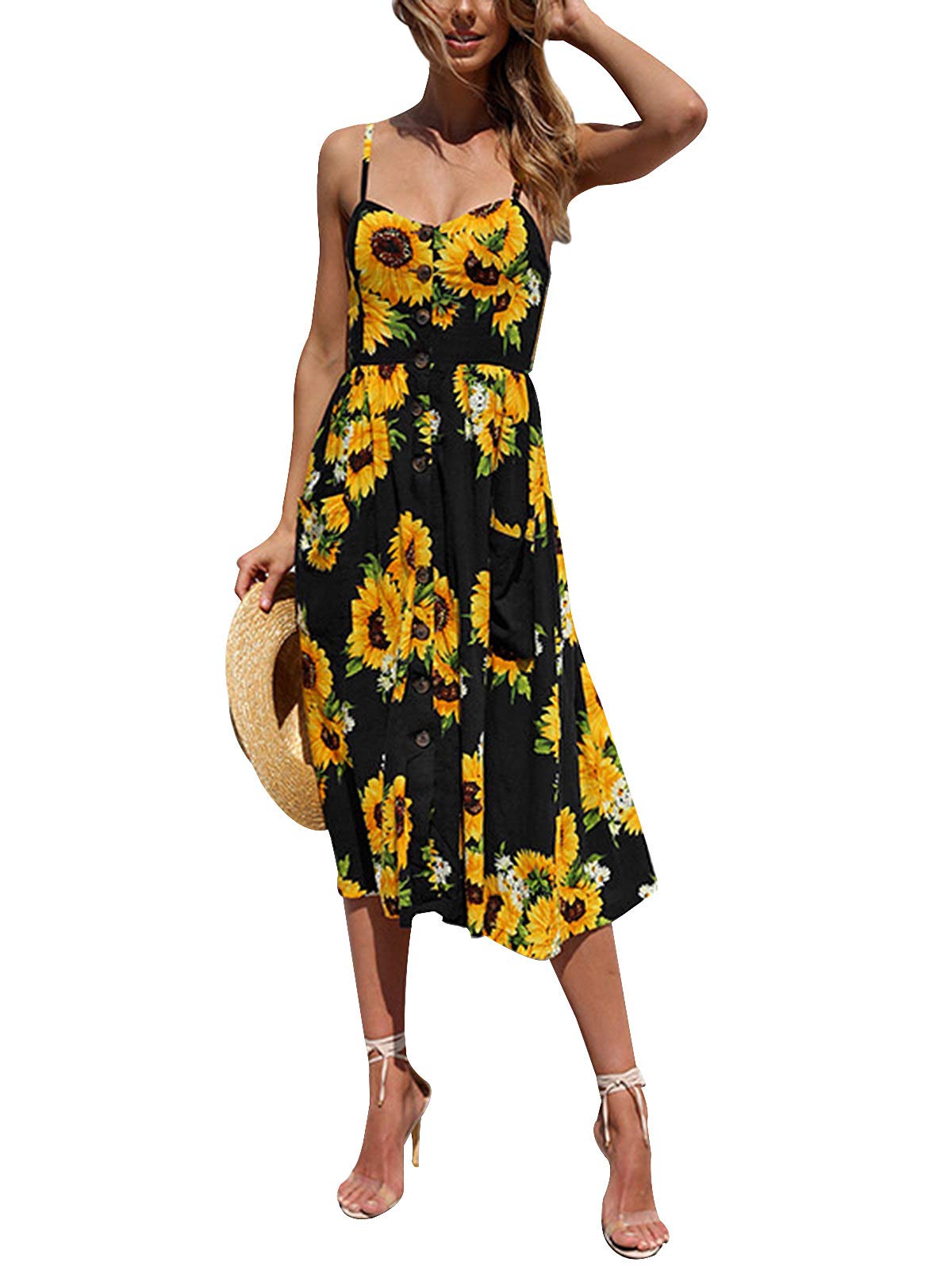 button up swing dress