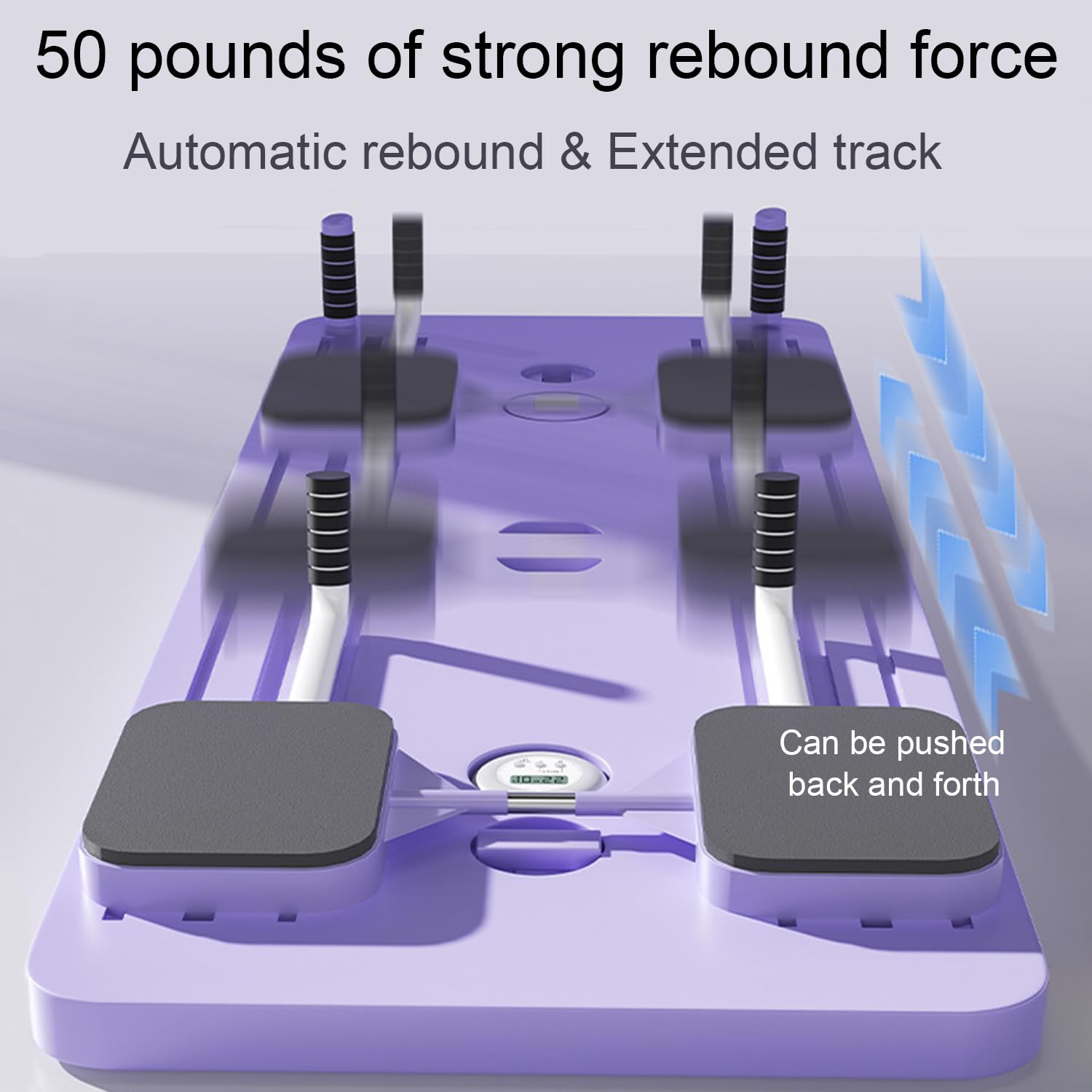 Pilates Reformer Board Machine,Con Contatore Intelligente,Reformer Pieghevole Per Pilates Tavola Fitness Multifunzionale Pilates Board Pilates Reformer Set,4-In-1 Fitness Board Upgrade,Purple