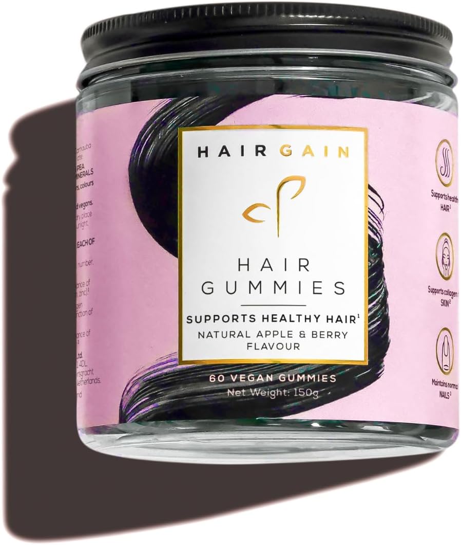 Hair Gain Biotin Hair Gummies Hair Growth Vitamins for Fuller Thicker Hair, Promotes Healthier