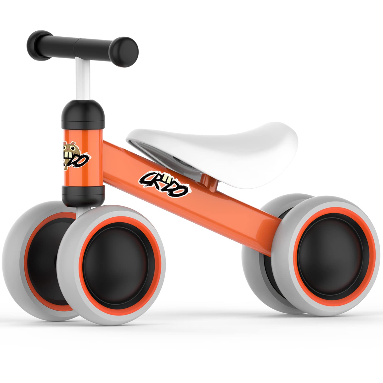 CREDO SPORT Baby Balance Bike,No Pedal Infant 4 Wheels Bicycle for 10-24 Month,Toys for 1 Years Old 