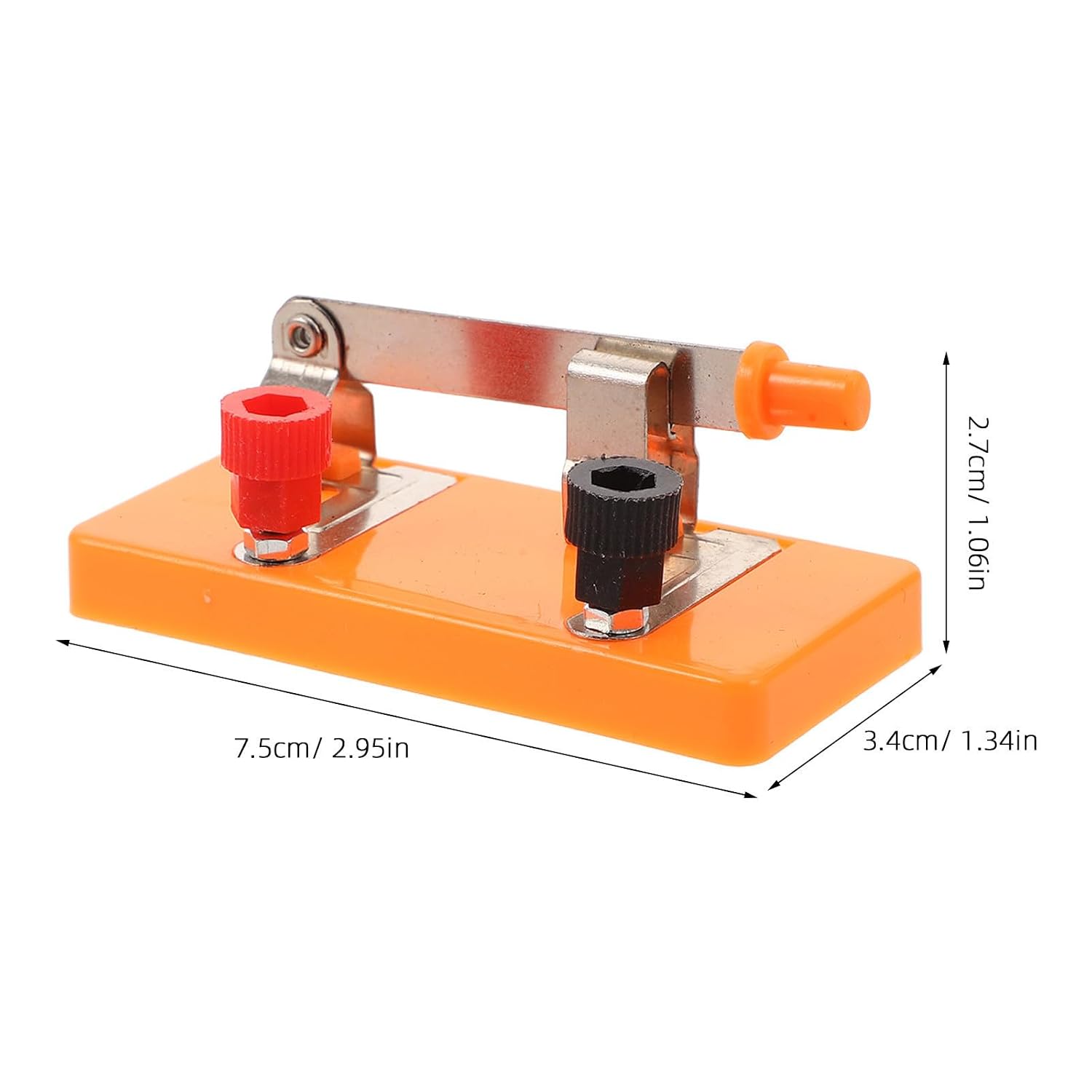 10pcs Single Pole Electrical Knife Switch for Physics Experiment, Stable Operation with Plastic and Metal Material, for Educational Team Activities and Classroom Electrical Circuit