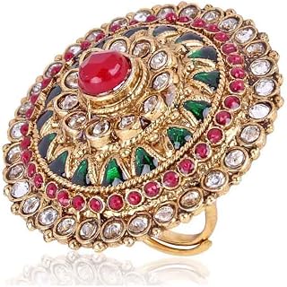 Shining Diva Fashion Gold Plated Ring for Women (Multicolor, 6683r) Price In India