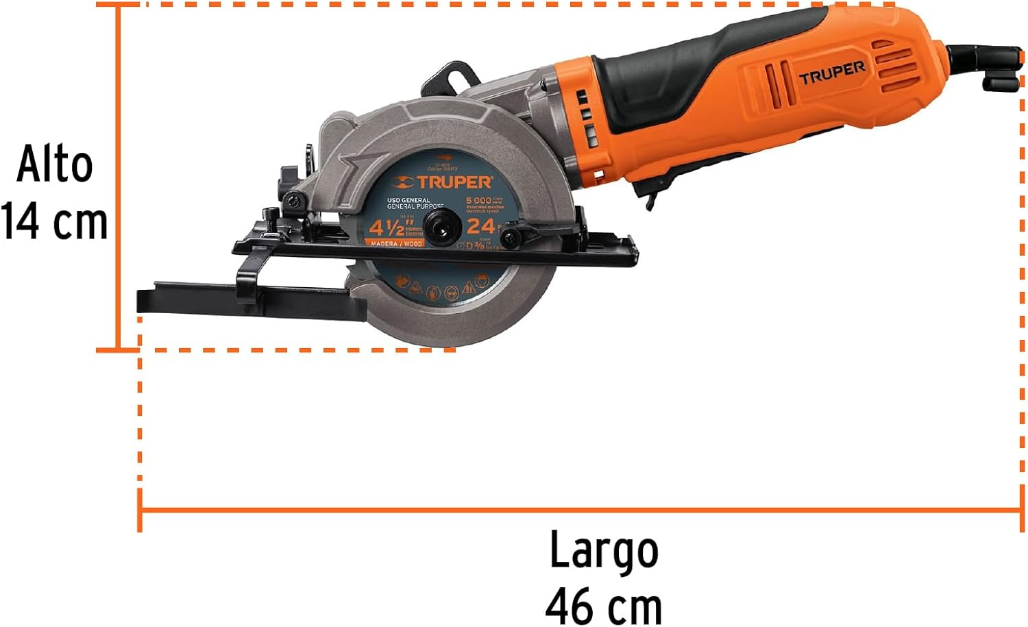 Truper Circular Saw Compact 4-1/2', 420 W