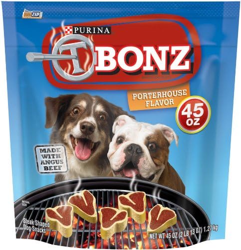 T-Bonz Porterhouse Flavor Dog Snacks 45-Ounce Pouch, Pack Of 1