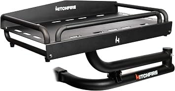 Hitchfire Ledge Hitch Mounted Dual Swing Cargo Platform, Hitch Mounted Camping Table, Steel Constructed Outdoor Table, Hitch Cargo Carrier, Truck Accessories