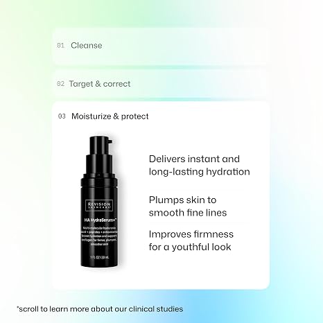 Revision Skincare Hydrating Serum, Moisturizing Anti Aging Serum, Oil Free Formula with Two Forms of Hyaluronic Acid