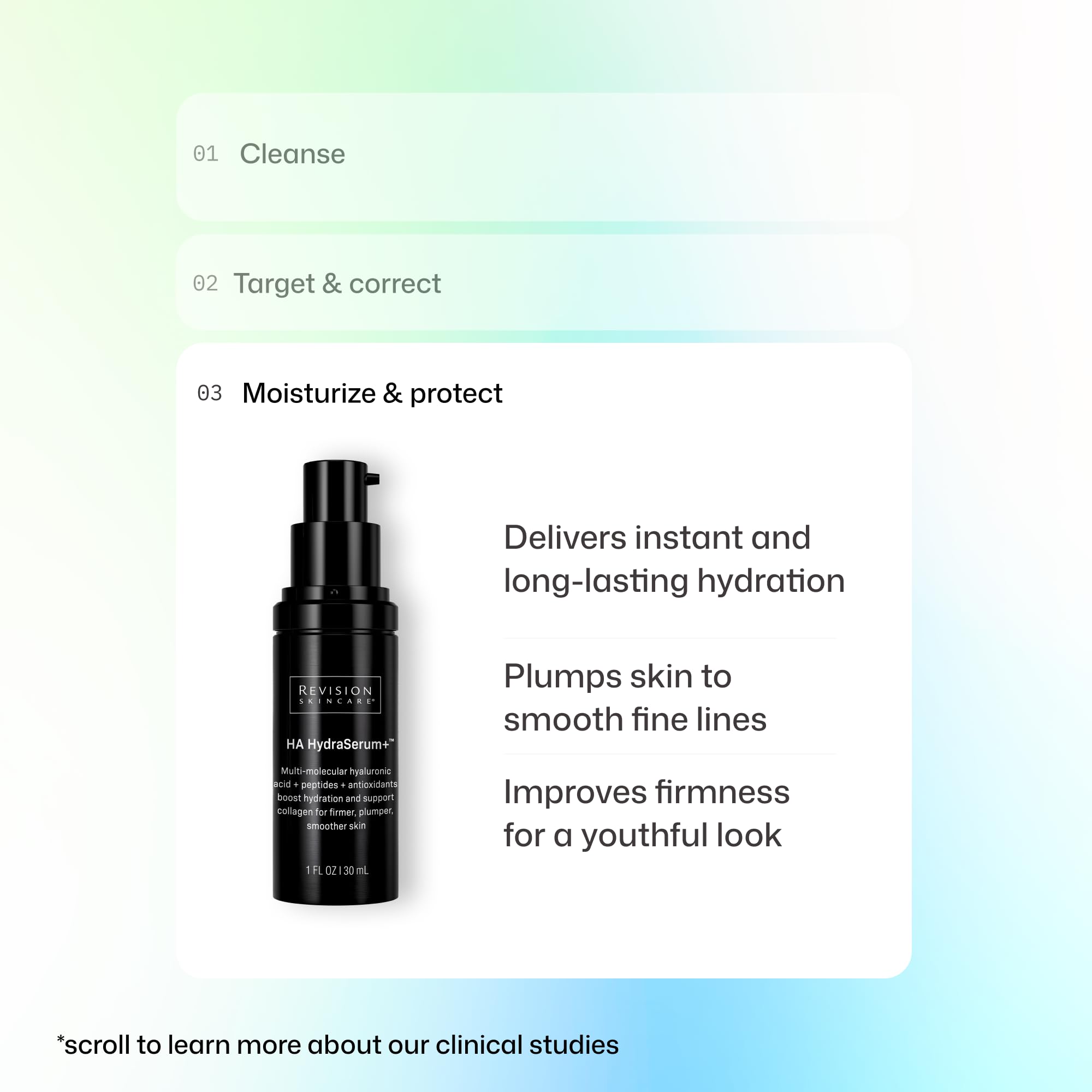 Revision Skincare Hydrating Serum, Oil-Free Hyaluronic Acid Moisturizer