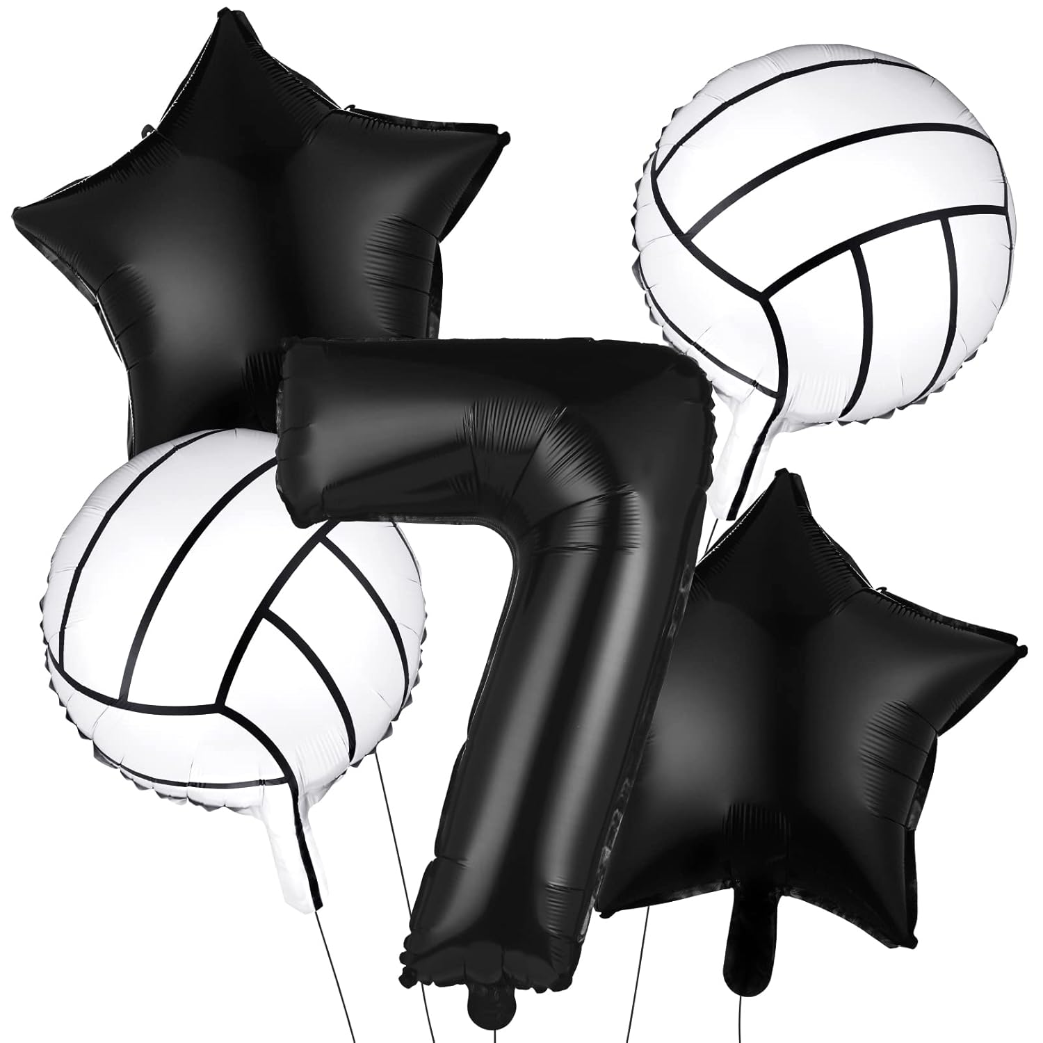 5 Pcs Volleyball Balloons Birthday Decorations for Kids Inflatable