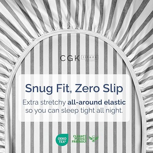 Miniatura 351 de King Fitted Bed Sheet - Bottom Single Fitted Sheet Only - Ultra-Soft Hotel Luxury Bedding w/ 8-16 Inch Deep Pockets - Breathable, Cooling & Wrinkle