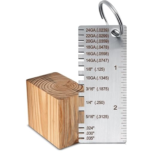 Calibrador de espesor de láminas metálicas de acero inoxidable miniatura 5