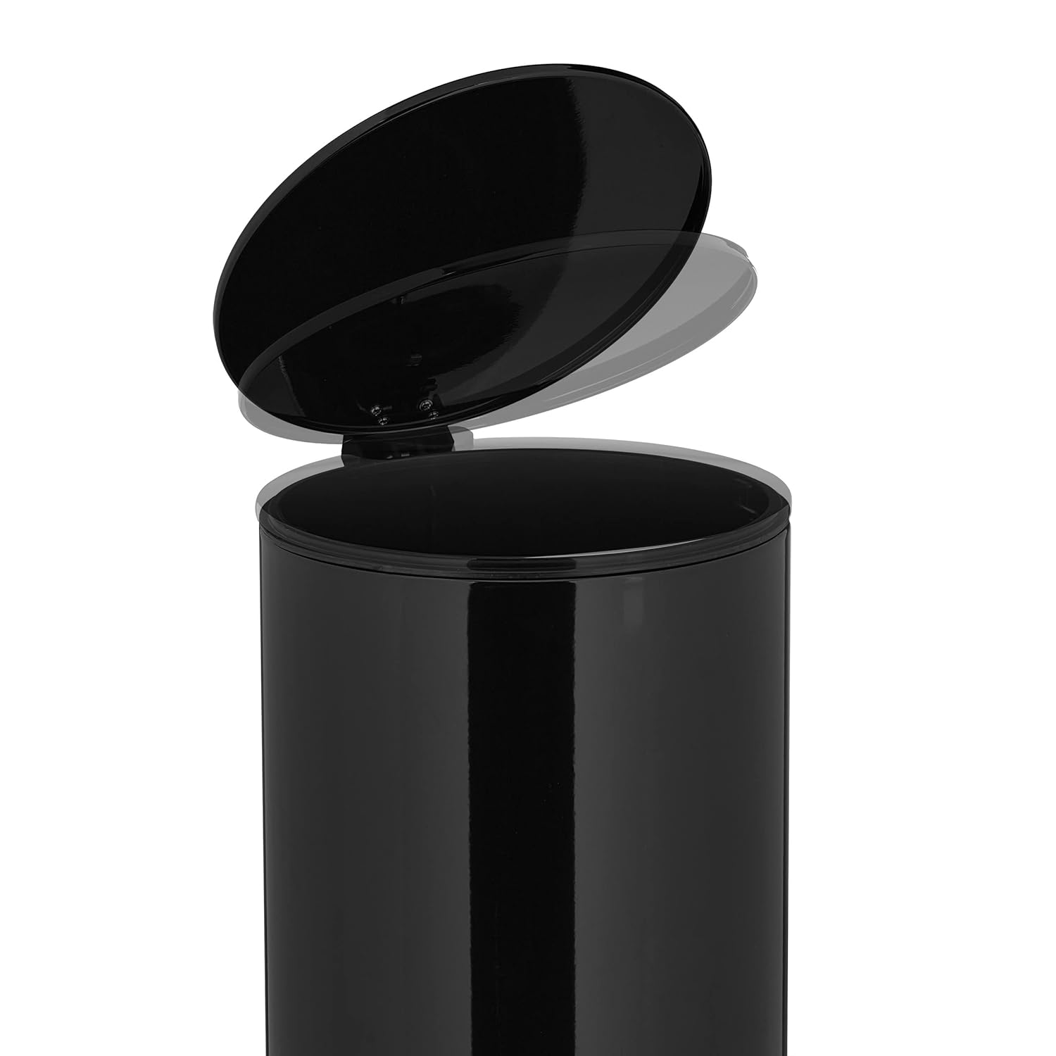 Relaxdays Pedal Bin, 12 Litre, Soft-Close, Removable Inner Container, Modern Kitchen Dustbin, Metal, Black, 80% Iron 20% Plastic, 38 x 26 x 30 cm