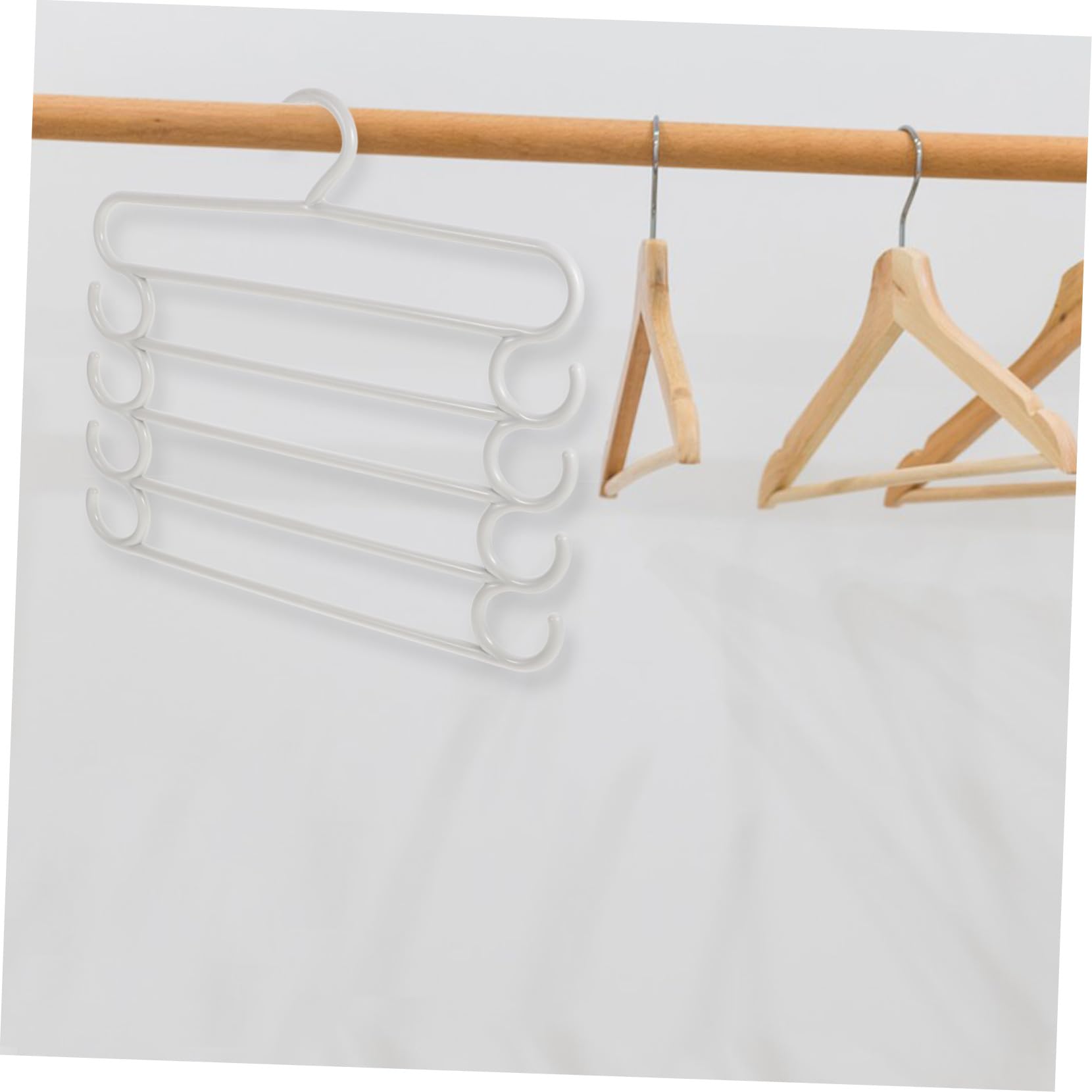 VICASKY 5stücke Mehrlagige Hosenbügel Platzsparend Mehrzweckbügel für Schals Krawatten und Lange Hosen Knitterfrei und Einfach zu Bedienen