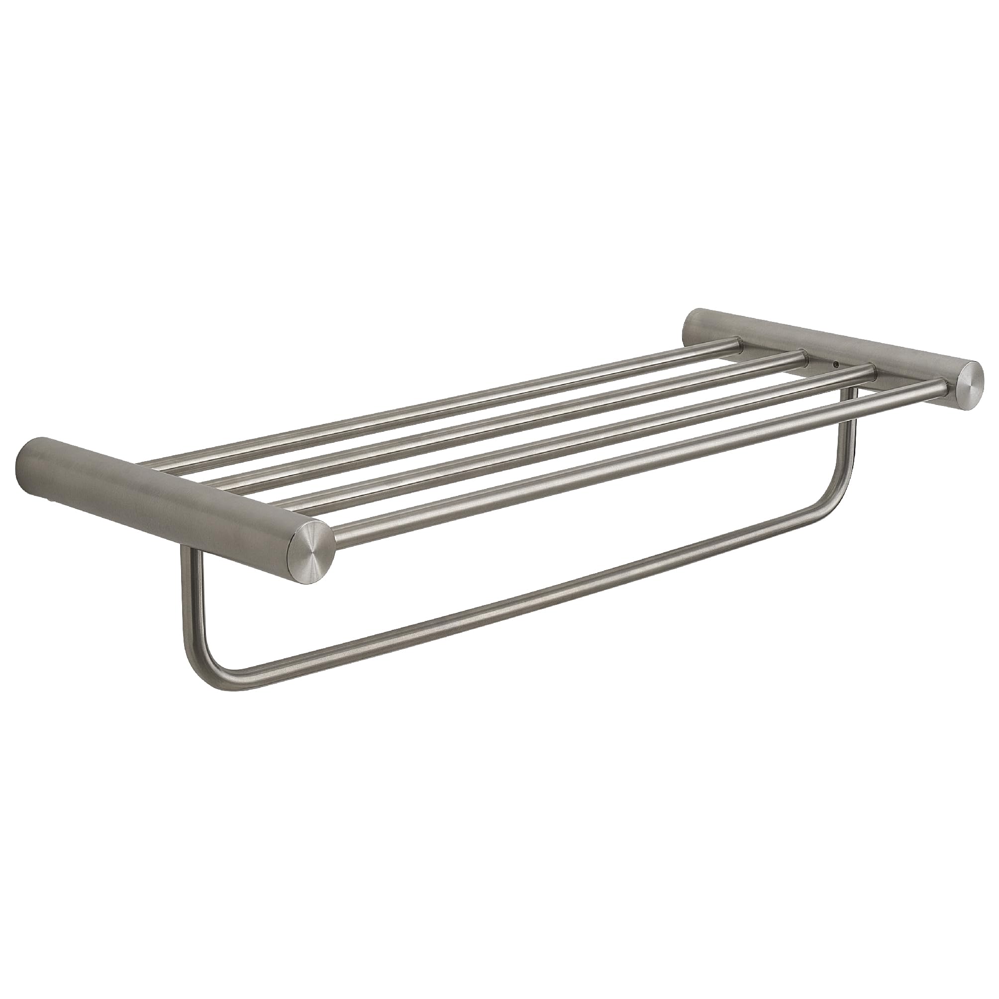 Gedy Ande Estante baño para Toallas Toallero Baño Pared Doble 60x22x12,5cm Acero Inoxidable AISI 304 Acabado Cepillado, Estante Ducha con Tornillos Incluidos