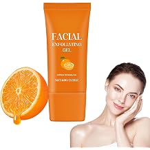 Orange Exfoliating Whitening Gel Scrub, Vitamin C Facial Scrub, Exfoliating Gel for Face & Body, Hydrates & Softens Dry Skin for Exfoliates Dead Skin, Deep Cleansing 2pcs