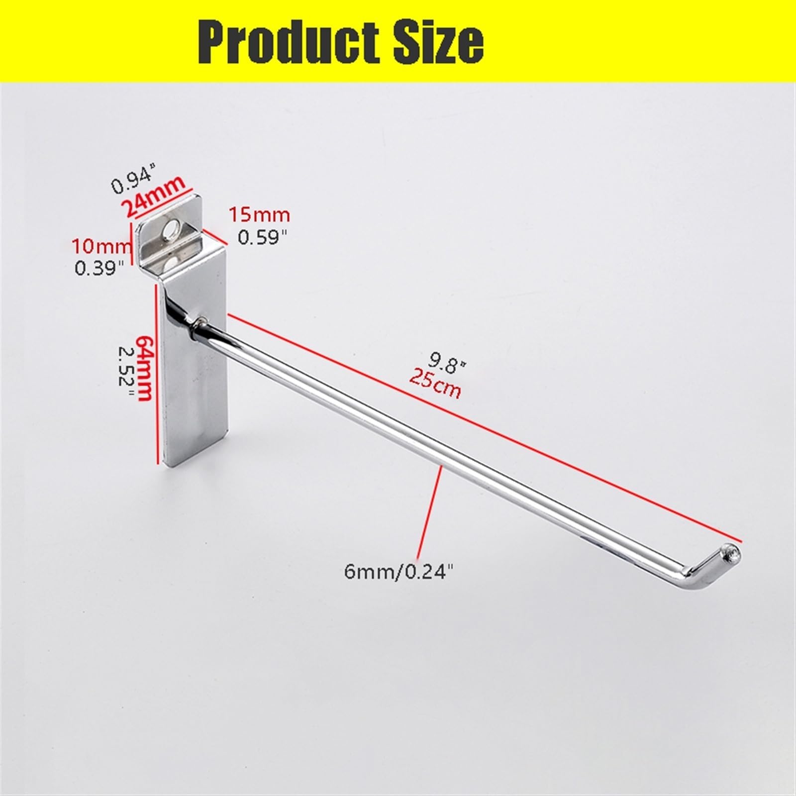 Stecktafelhaken, 9,8-Zoll-Lamellenwandhaken, Display-Panel-Haken, 30 Stück Lamellenbretthaken for Paneele, handelsübliche Lamellenwand-Deluxe-Haken for Garagengeschäfte, Einzelhandelsdisplays