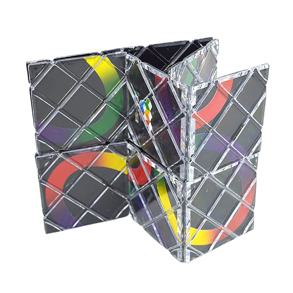 Magic Folding Puzzle Cube, 8 Panels Infinity Flip Cubes, Twisty Magic Cube, Classic Educational Stress Relieving Toys (Black B)