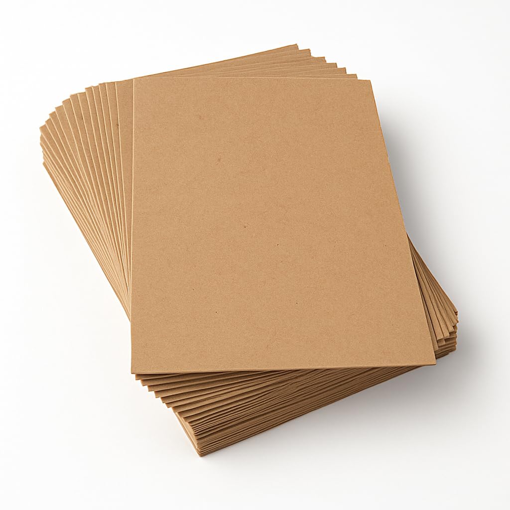A6 Brown Kraft Card Blanks - 300gsm, 50-Pack - DIY Wedding Invitations, Postcards, Gift Tags, Notecards - Eco-Friendly & Recyclable