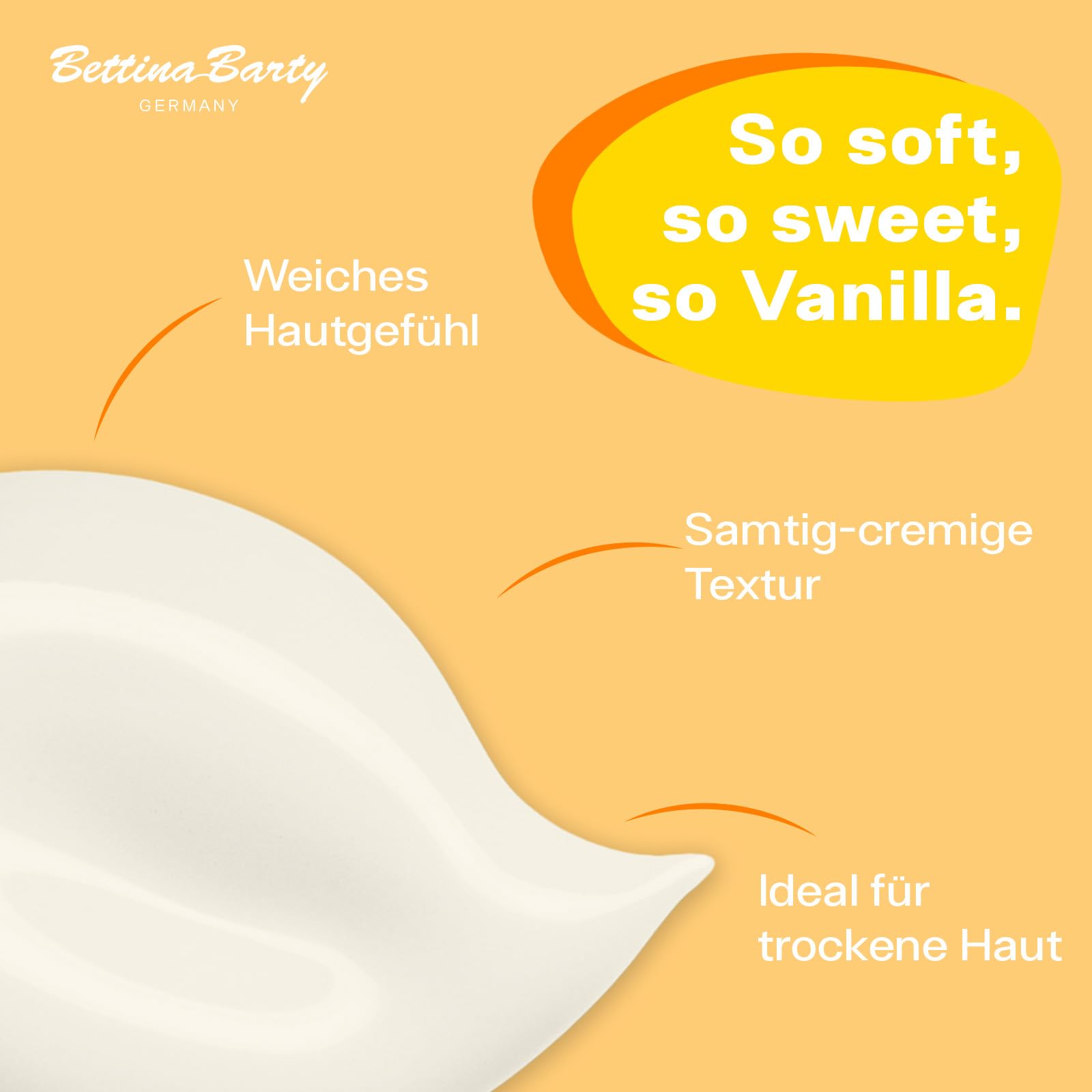 Bettina Barty Vanilla Rich Body Milk 12 x 500 ml – Körpermilch mit Vanilleduft – Feuchtigkeitsspendende Pflege für trockene Haut – Mit schnell einziehender Formel
