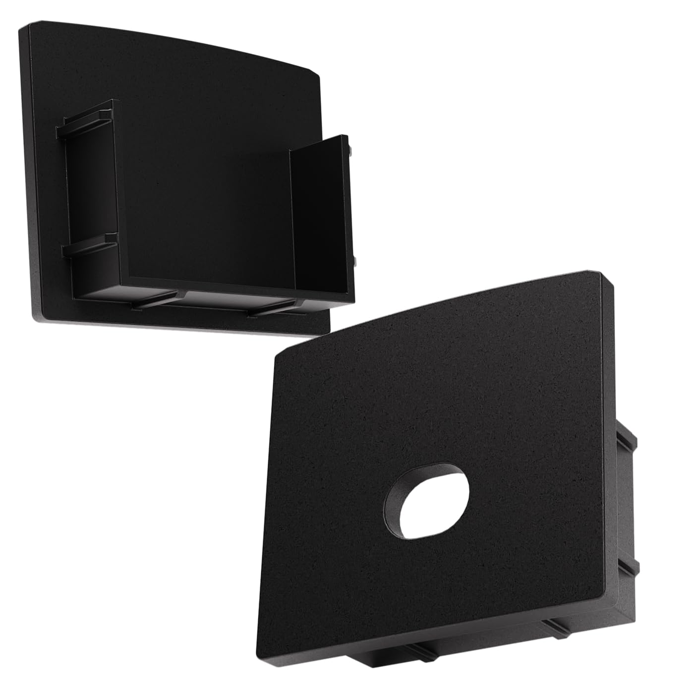 Profil LED de montage en surface noir - 2000 x 21 x 18,5 mm pour bandes LED larges jusqu'à 16 mm (par exemple pour Philips Hue) + couvercle noir + accessoires