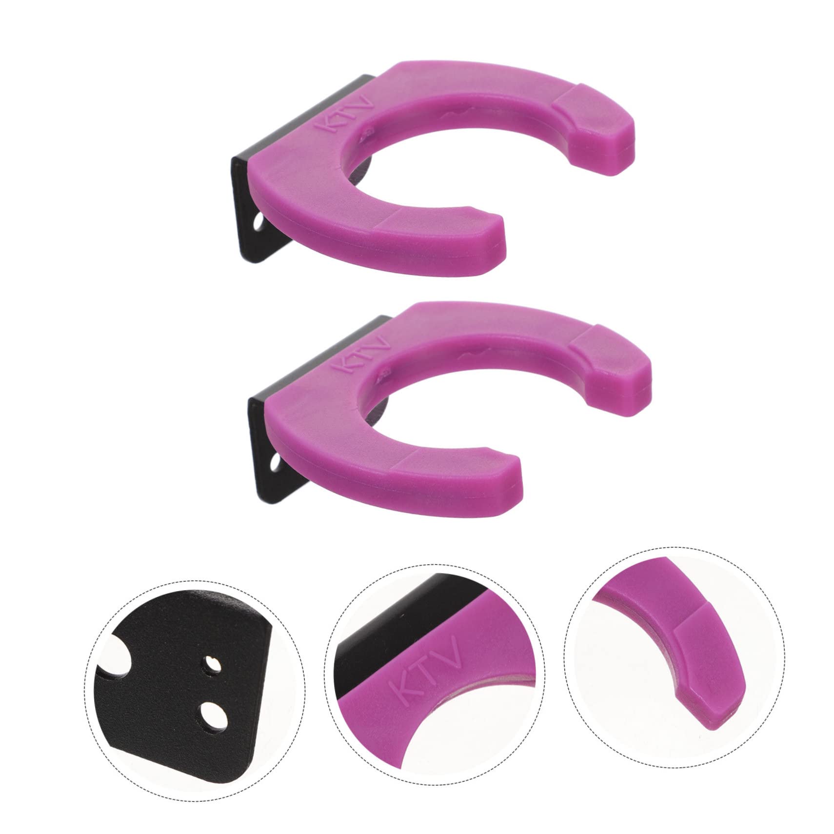 BESTonZON 2Pcs Wall Mounted Microphone Hangers Mic Holder Clips for Easy Installation Space Saving Storage for Home Ktv Headphone Hook and Mic Stand Support