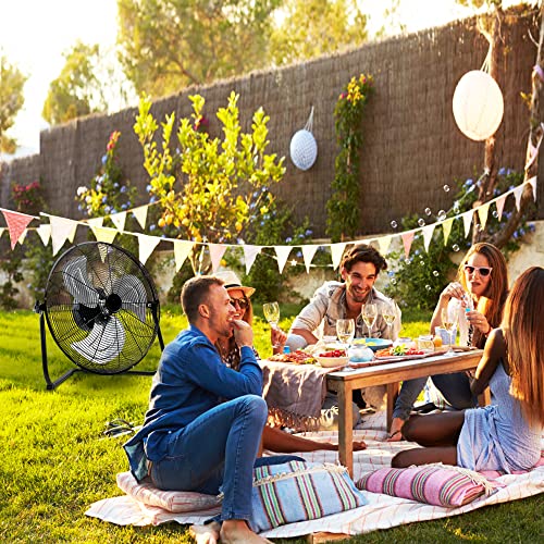 Warmlrec 5500 Cfm Floor Fan 20" High Velocity Fan 360° Adjustable Standing/Wall Mounted 3 Powerful Speed Heavy Duty Metal Fan With Portable Handle For Garage,Factory,Shop,Home,Bedroom #TOP6